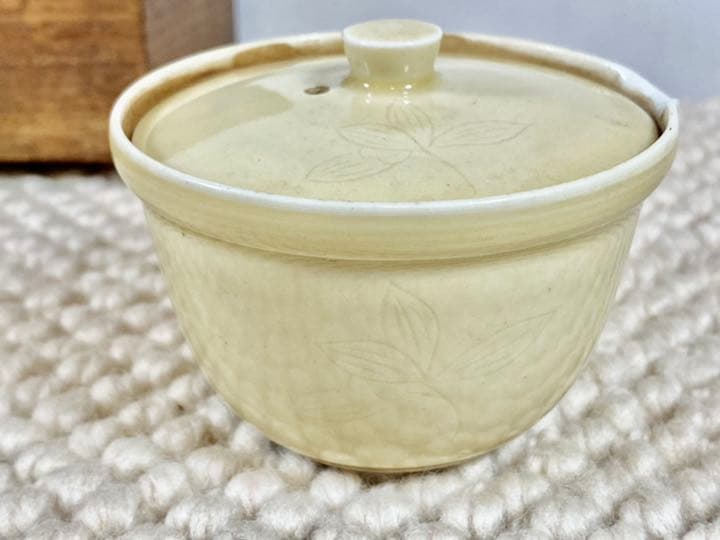 唯一無二　初代　平安春峰　松月庵 茶器 六碗　大正期　黄瓷釉　急須　煎茶道具