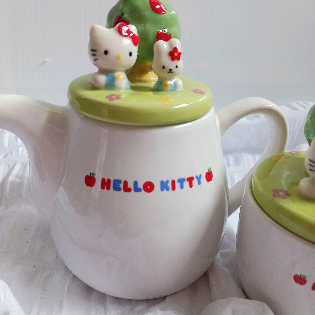 【2点セット】HELLO KITTY　ハローキティ　急須　コップ　レトロ　レア