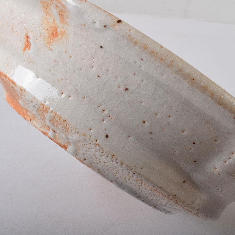 志野焼　加藤光右衛門作　菓子鉢　共箱　C　8089