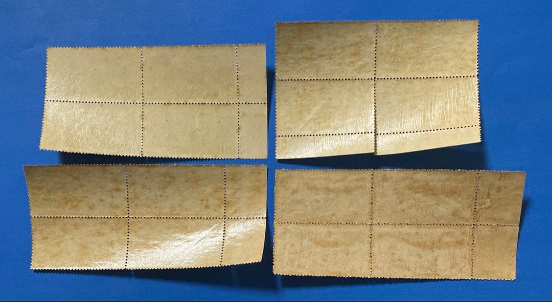 激レア！】旧中国切手 北京版長城航空切手(未使用・耳付き、4種田