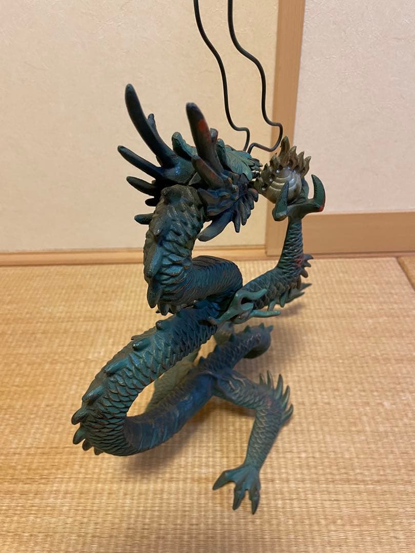 高級】金属工芸 竜 龍 昇龍 開運龍 干支 置物 村田宏作