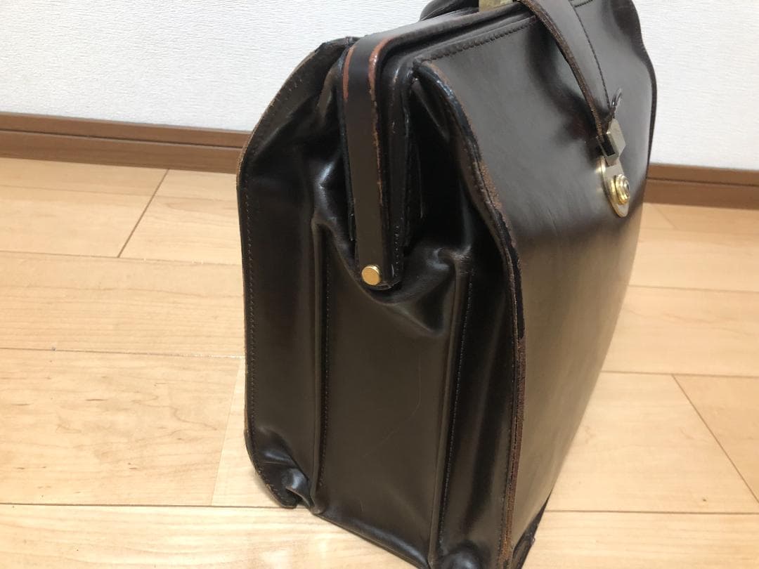 ココマイスター COCOMEISTER 3つマチ ダレスバッグ ダークブラウン