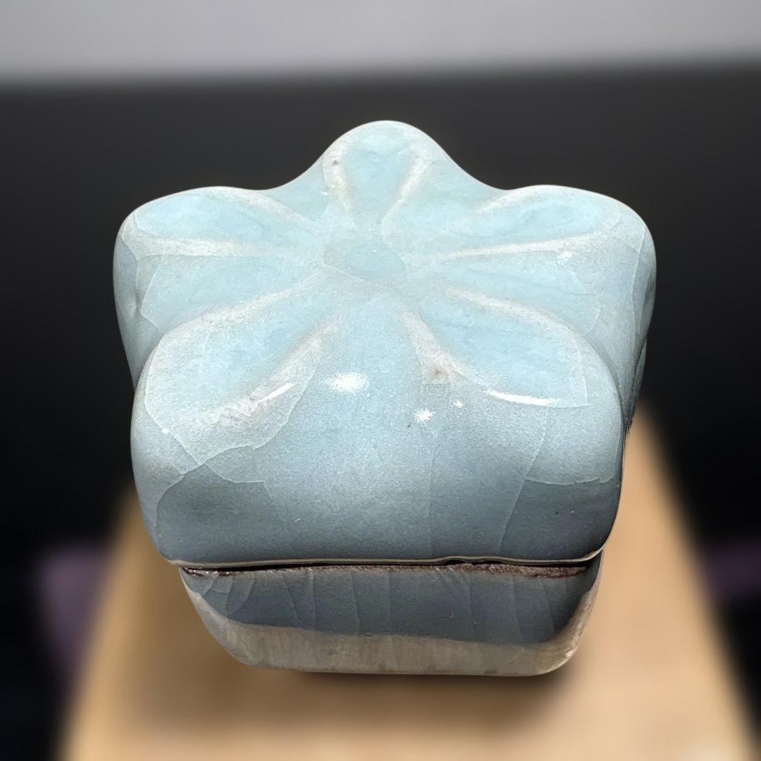 宇野宗甕 - あい古物買取サービス 真作 初代宇野宗甍 青磁桔梗香合