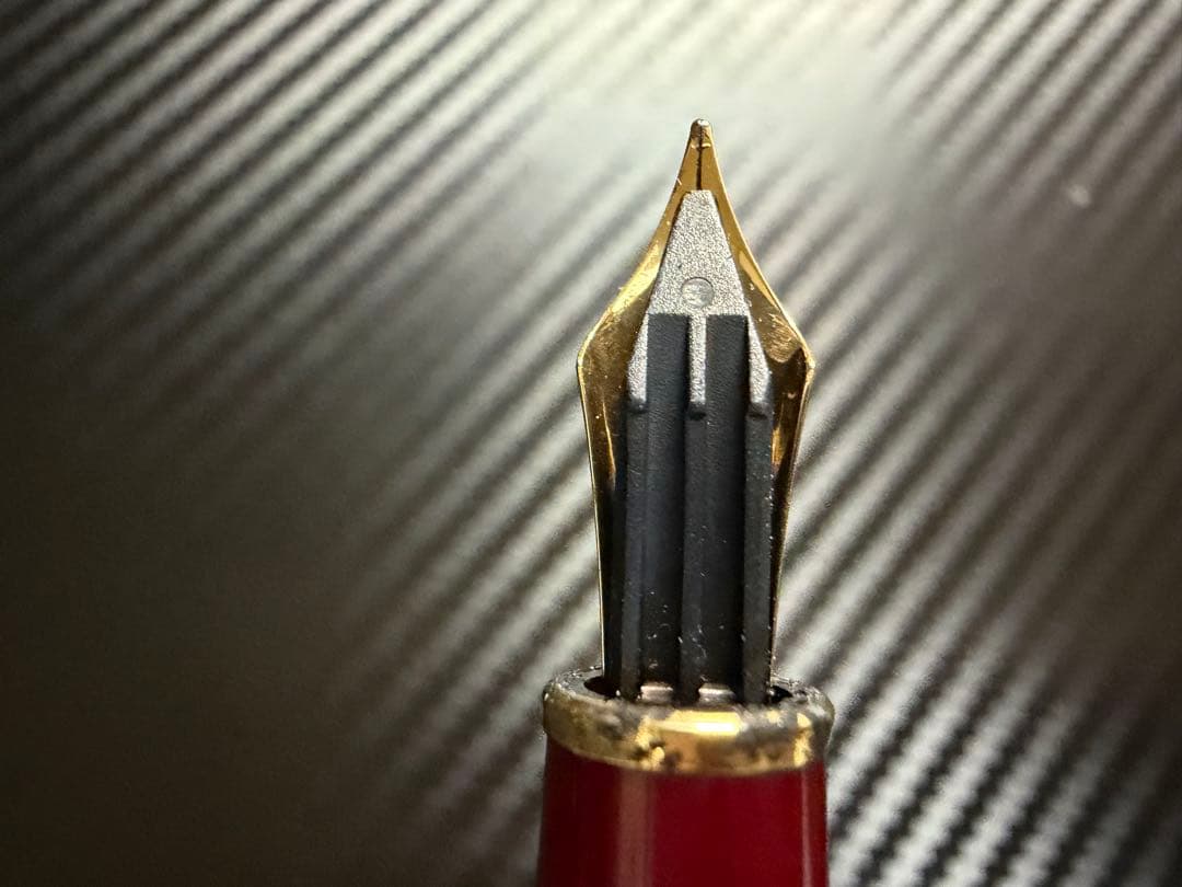 美品 モンブラン マイスターシュテュック 144 ボルドー 全金 F 万年筆