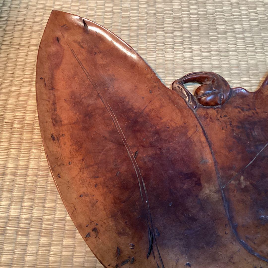 煎茶葉盆 ② 煎茶道松材葉盆