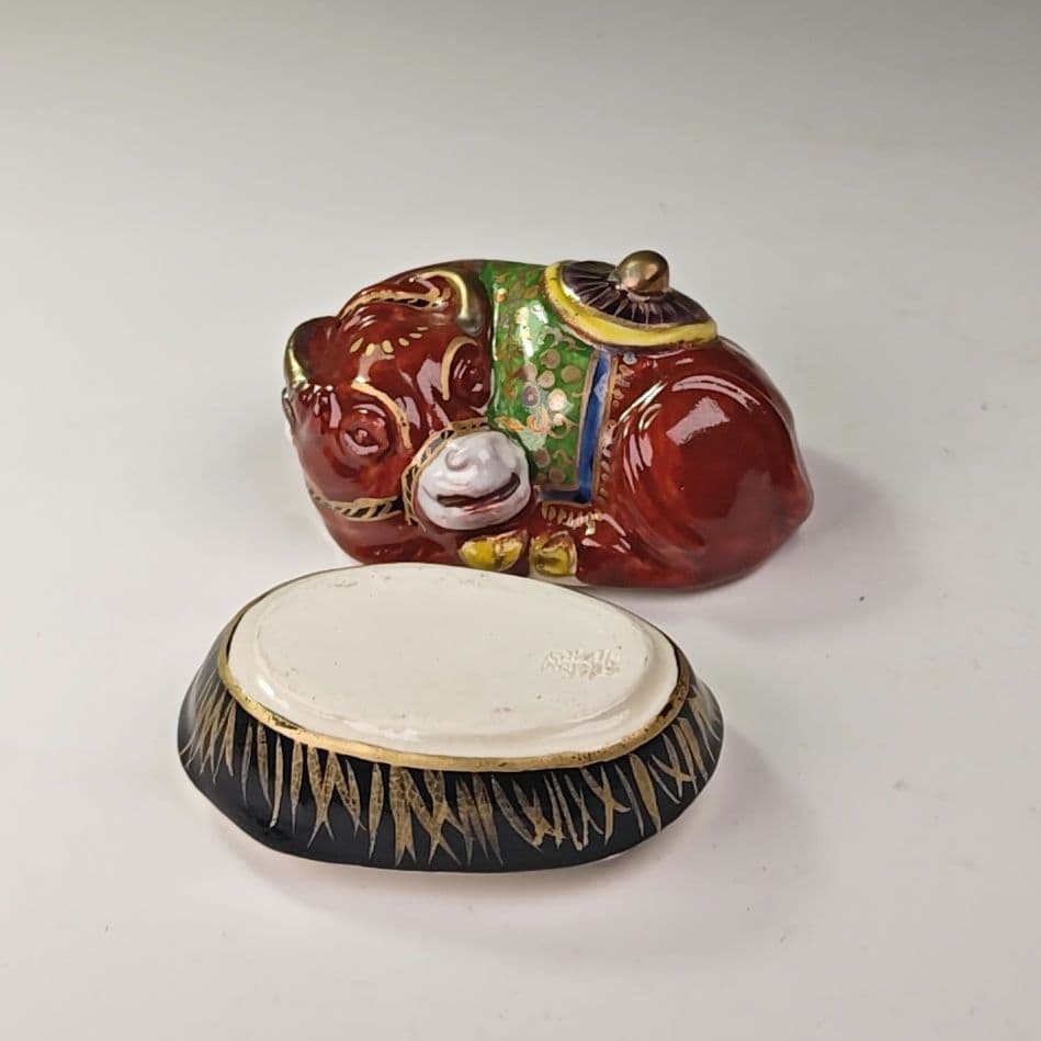 ウ316 香合『翠浩造』『笠牛 色絵香合 共箱』茶道具 - メルカリ