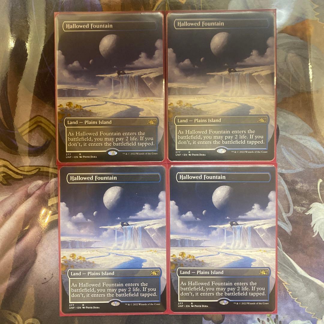 MTG 聖なる泉 4枚 ボーダーレス英語 Hallowed Fountain 非foil 神聖なる泉⁄