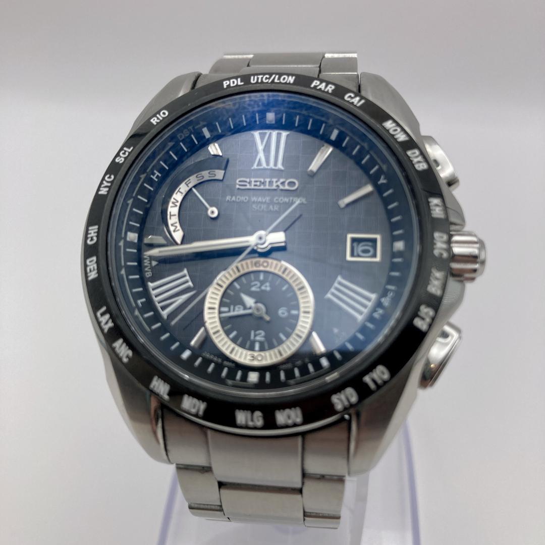 SEIKO セイコー ブライツ 電波ソーラー ワールドタイム メンズ