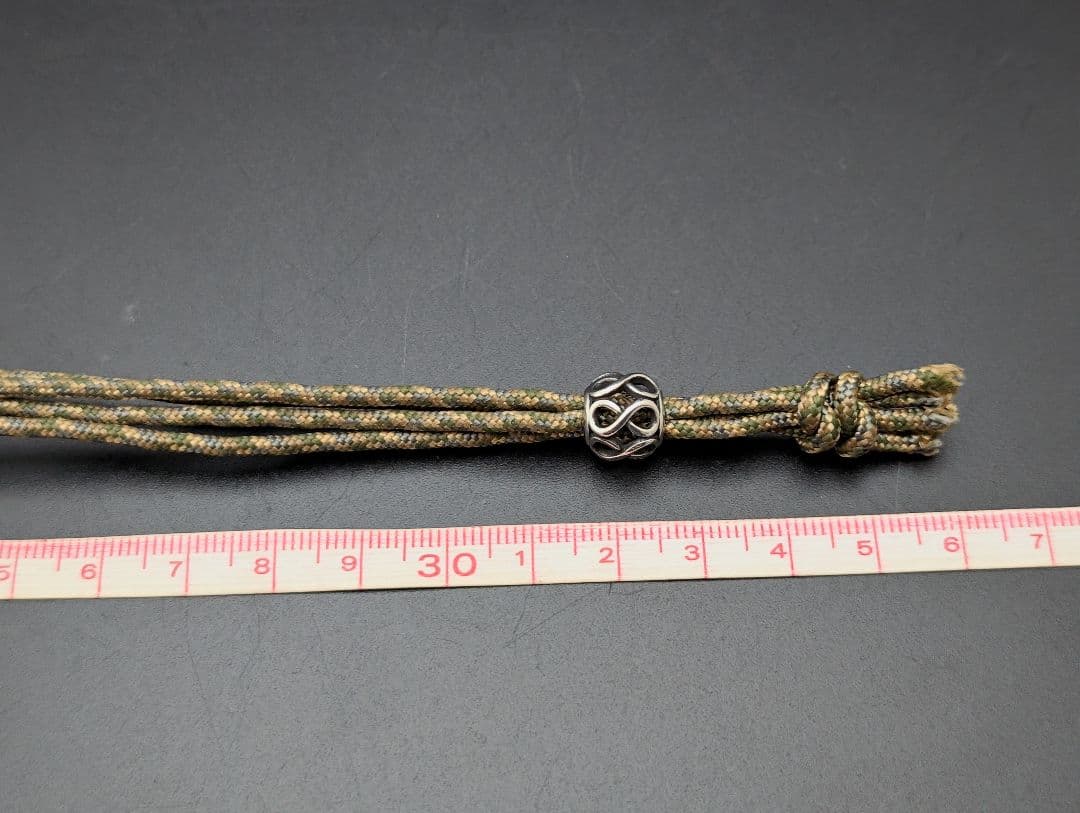 パラコード ネックレス No.A337 勾玉翡翠 ジェダイト