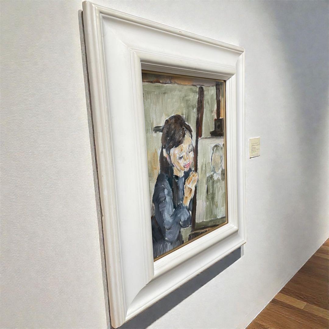 『筆先の向こう側』 – F4号 / 油彩 / 額装付き(箱つき)