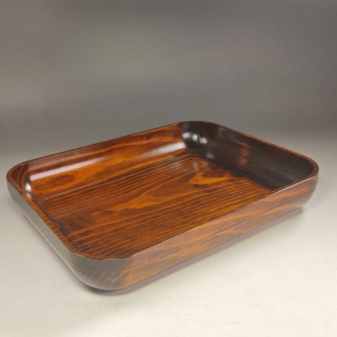 ウ291 煙草盆『木芸家 田中重希』『松行李蓋皿 莨盆