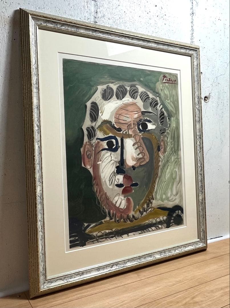 パブロ・ピカソ 顔 リトグラフ ムルロ工房 アンリ・デシャン 真作保証