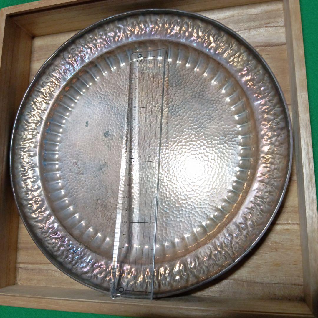 純銀製皿 純銀保証 302g 木箱付き