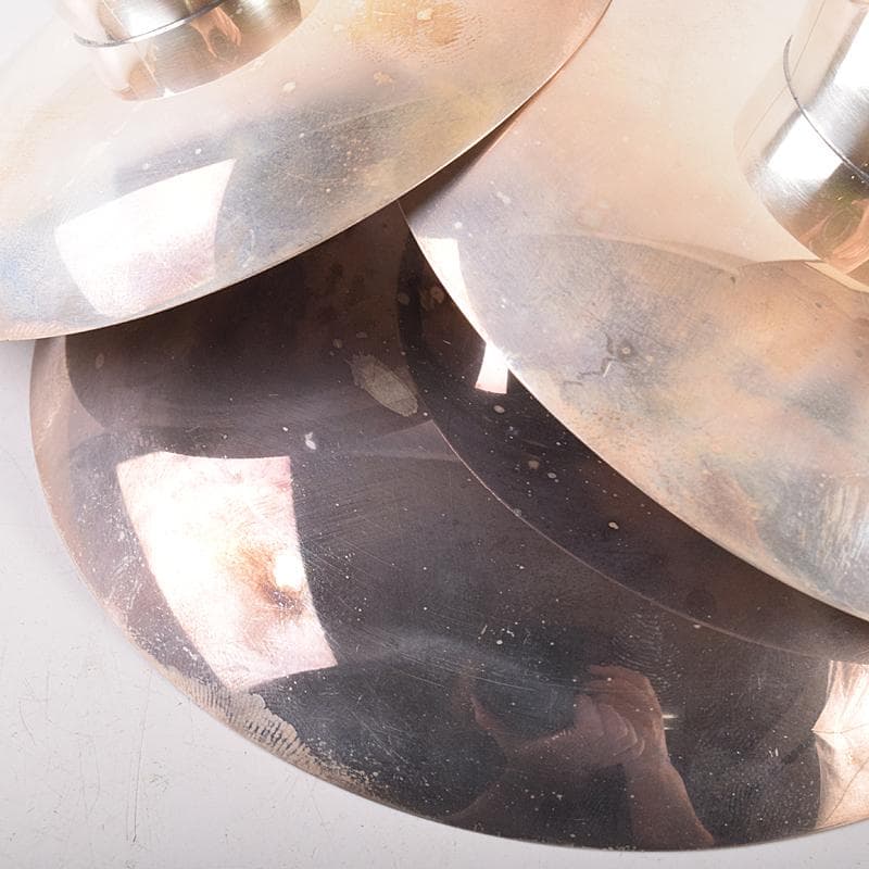 大阪尚美堂造 純銀製 三重盃 三ツ盃 約208g 共箱 F