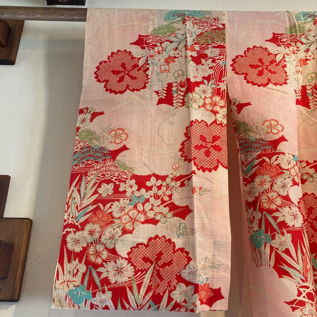 アンティーク 正絹 絽縮緬 襦袢 中振袖