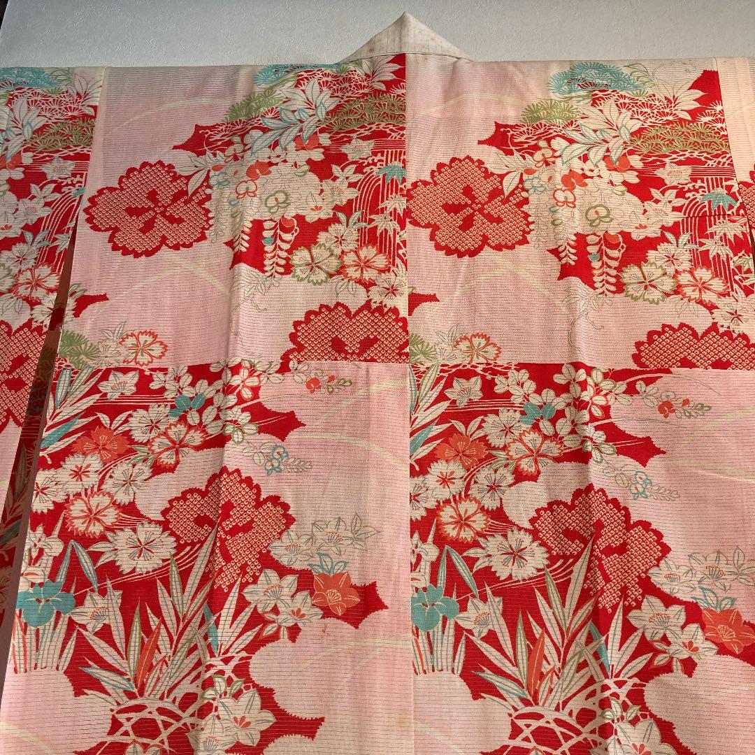 アンティーク 正絹 絽縮緬 襦袢 中振袖