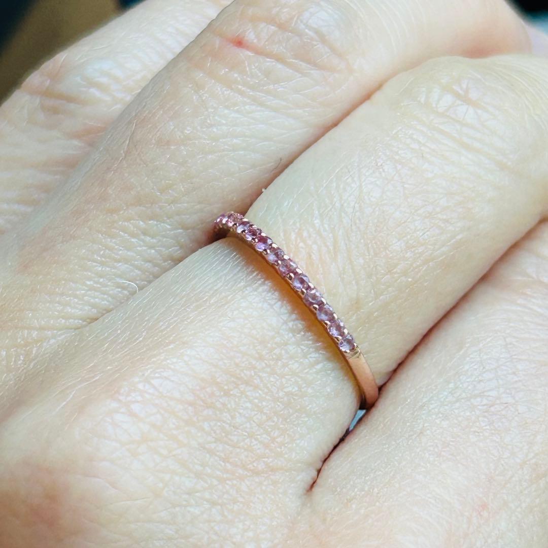 ピンクサファイア　ピンクトルマリン　リング　指輪