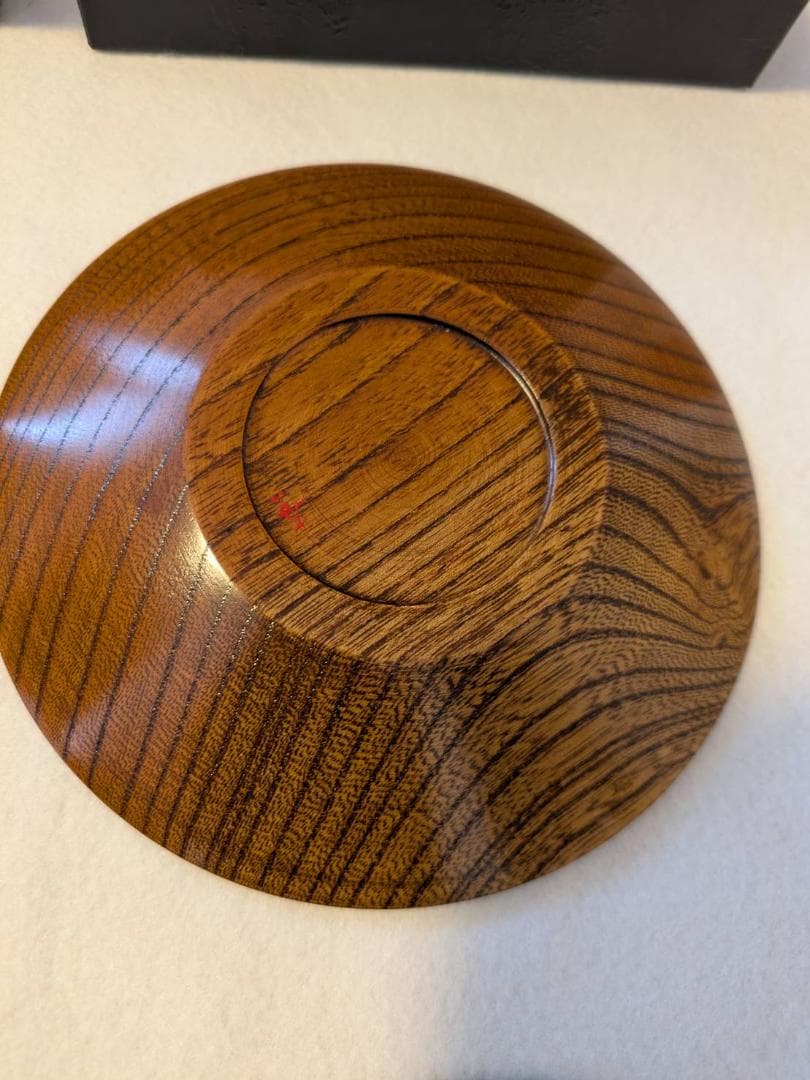 吉田華正作　漆器　蒔絵　銘々皿　ブルームーン　新品２箱４枚セット