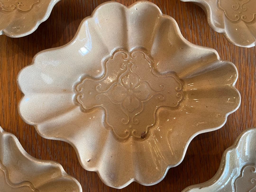 古瀬戸 御深井焼 菊皿 輪花皿 【5客】 - メルカリ