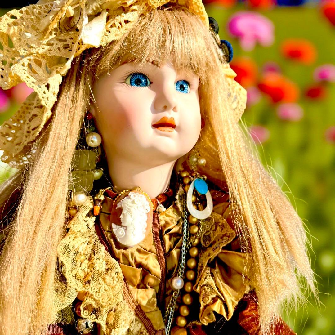 ビスクドール ジュモー フランス プリンセスドレス シェルカメオ