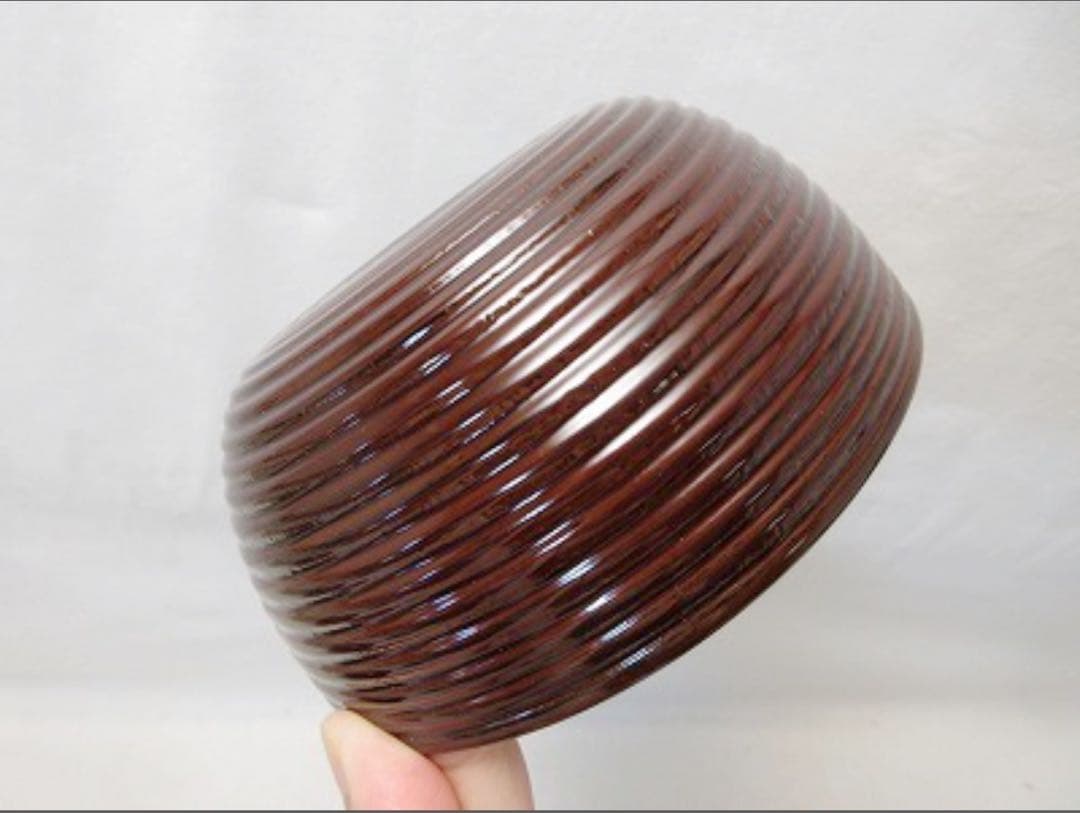 未使用 茶道具 木製溜塗 信玄三段弁当 2客揃 千筋 内朱