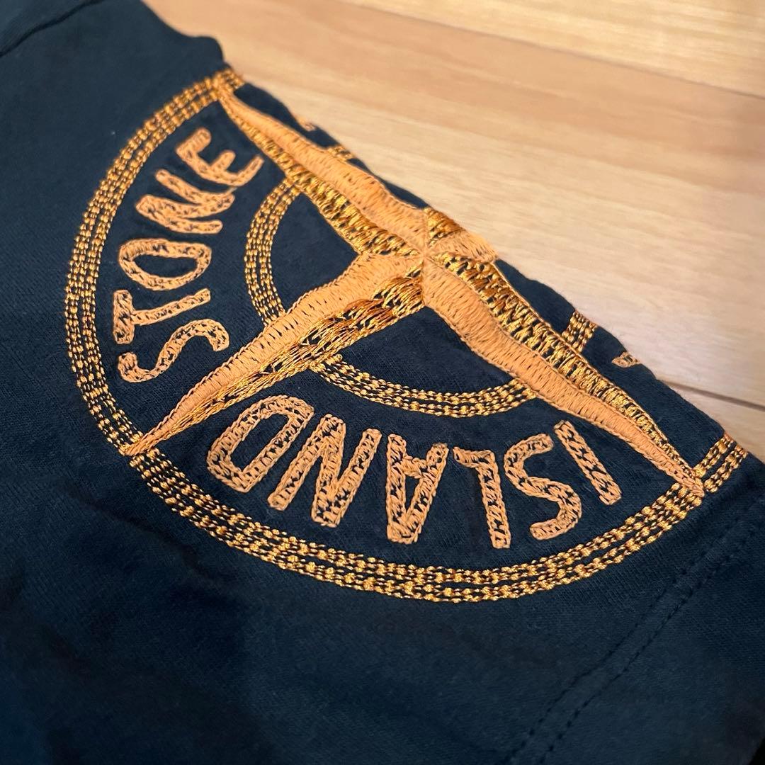 ☆希少！肩刺繍☆ストーンアイランド Tシャツ ☆ネイビー S☆タグ有