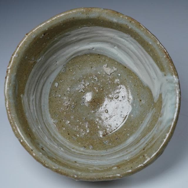 岸本謙仁 刷毛目茶碗 共箱 茶道具 鑑賞陶器 抹茶碗