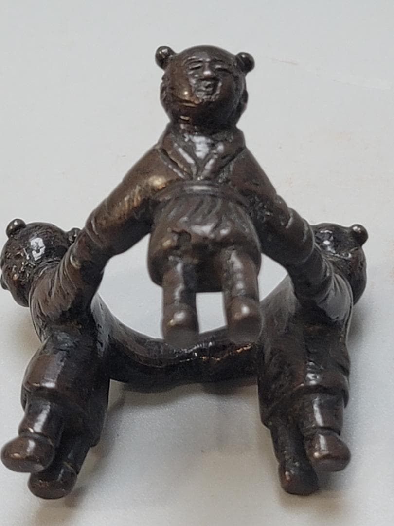 茶道具 古銅 三唐子 蓋置 骨董品 古美術