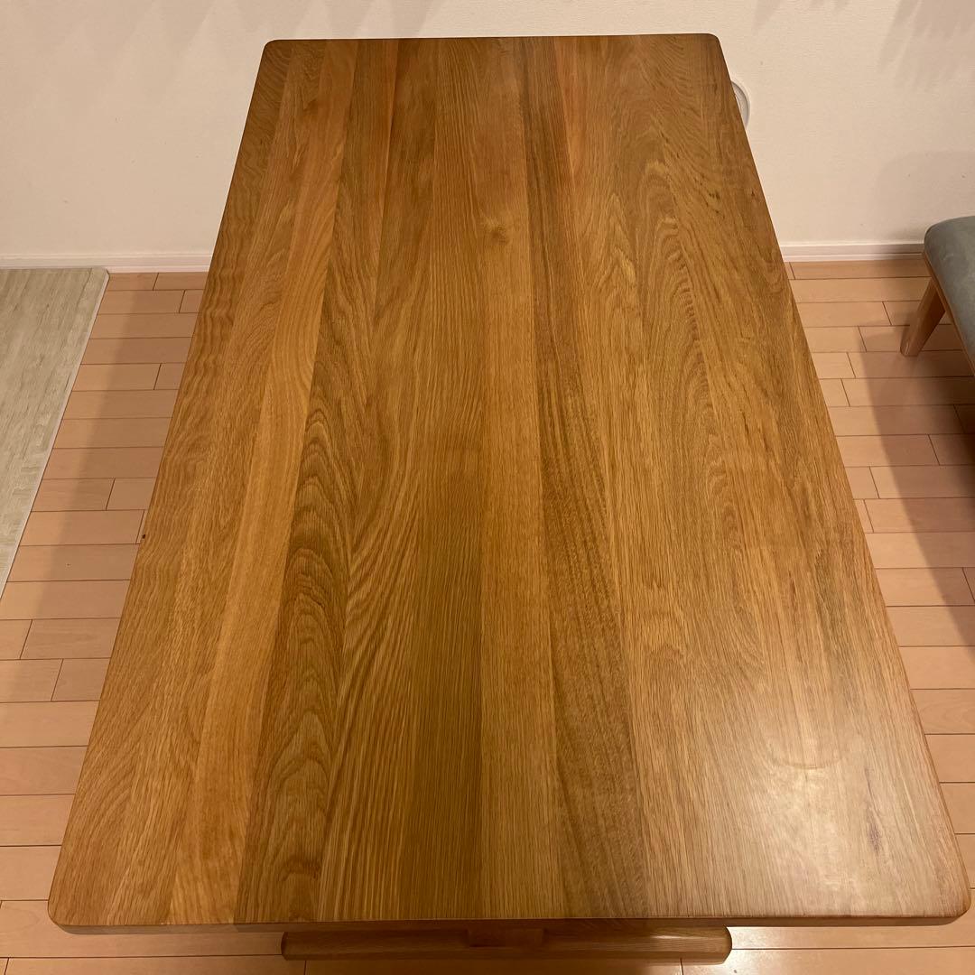 無印良品 木製リビンダイニングテーブル 幅130×奥行70×高さ65cmオーク材