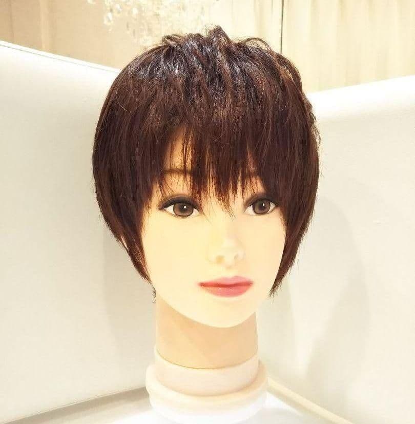 人毛100%総手植え地肌✨増田貴久❣️艶髪！束感クール✨美人ショート✨ストレート