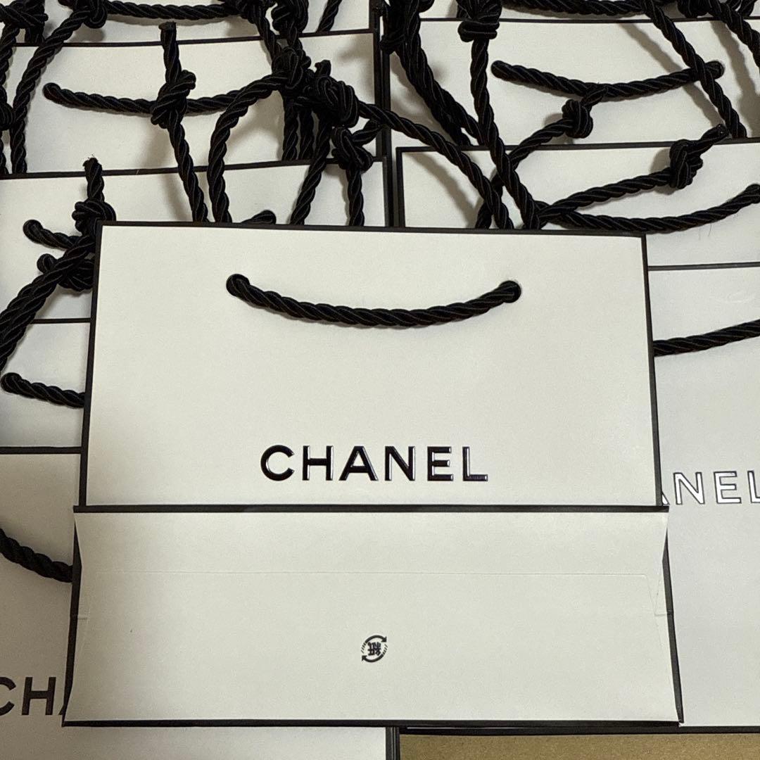 シャネル ショッパー 小200枚、メッセージカード200枚封筒付き