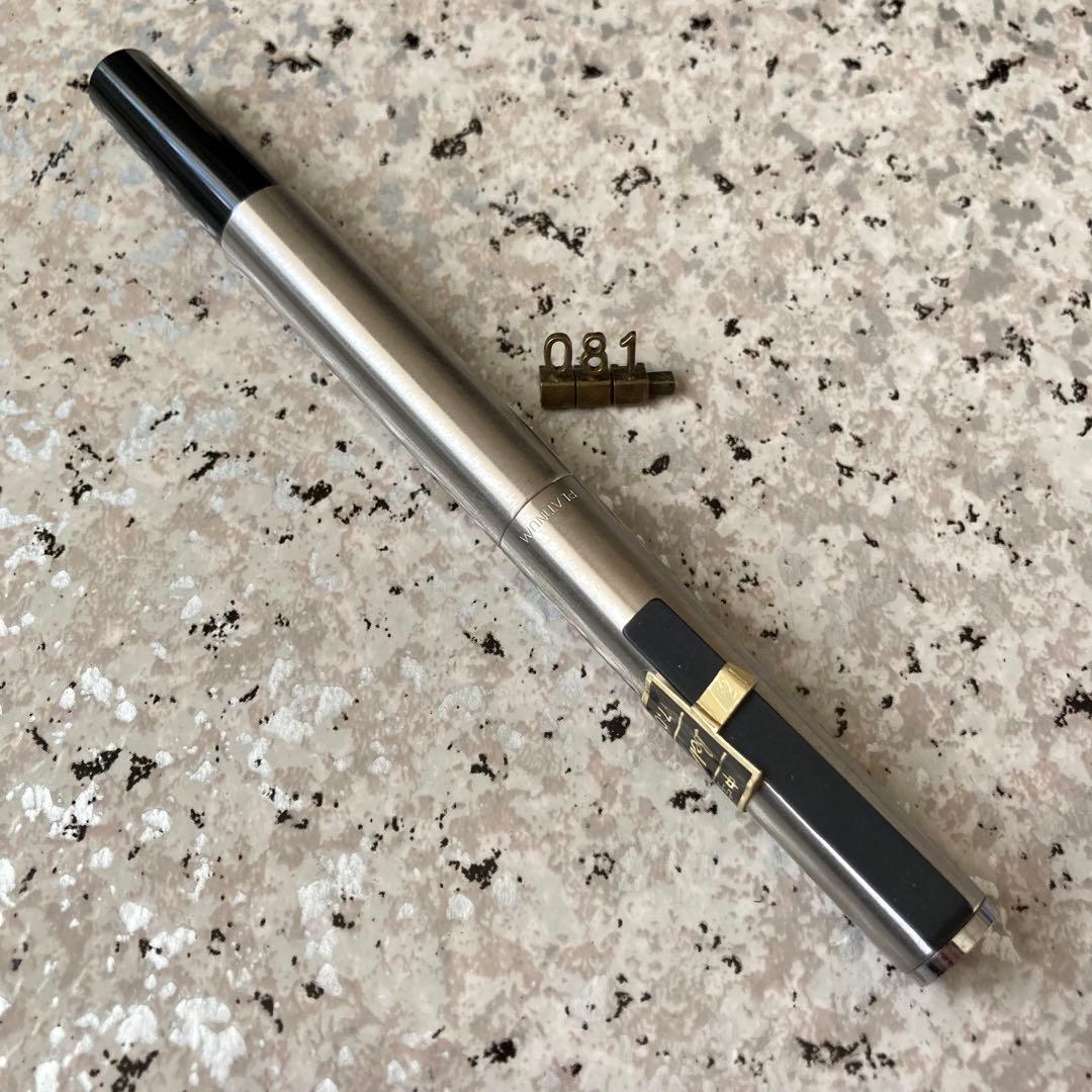 081 オーバーホール済み 万年筆 プラチナ PLATINUM 14k WG 70s