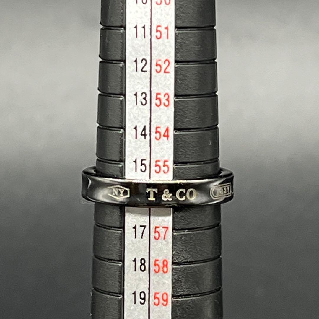 s*a様 美品✨ TIFFANY ブラックチタン ナローリング 指輪 16号 大