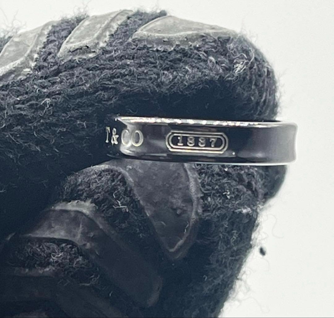 s*a様 美品✨ TIFFANY ブラックチタン ナローリング 指輪 16号 大