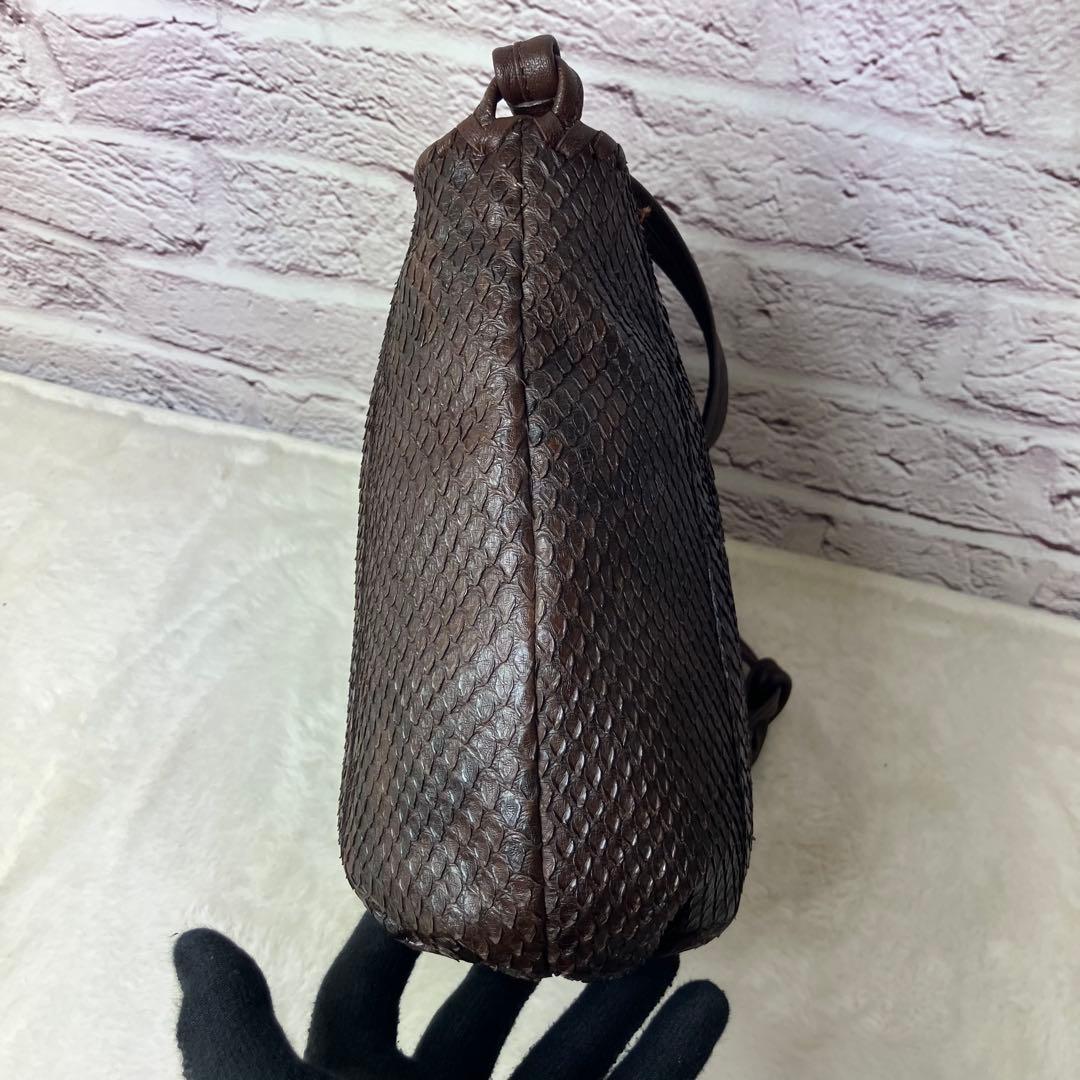 未使用級✨IBIZA イビサ パイソン 蛇革 斜め掛け ３室 ショルダーバッグ
