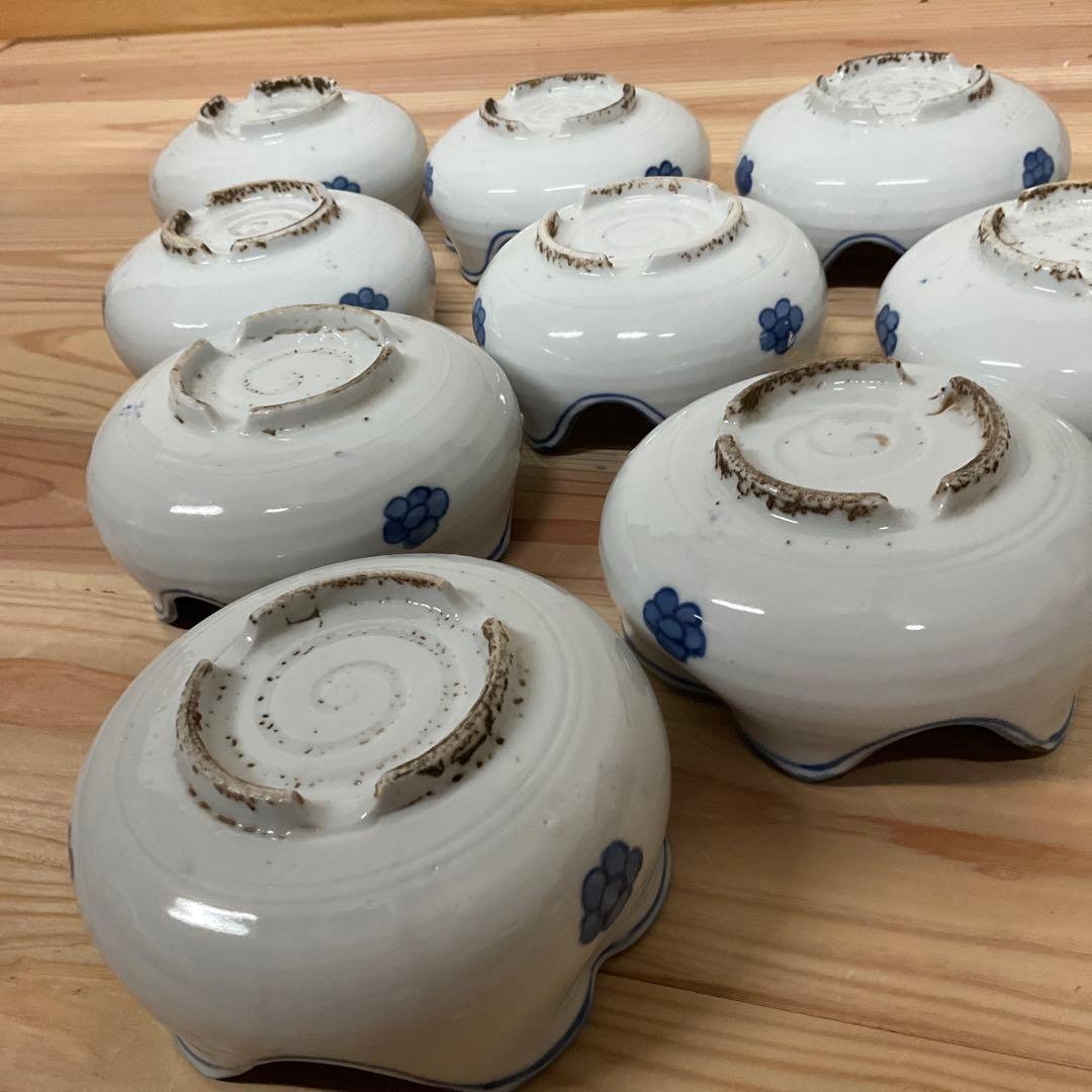 古染付 山水図膾向付 10客揃え