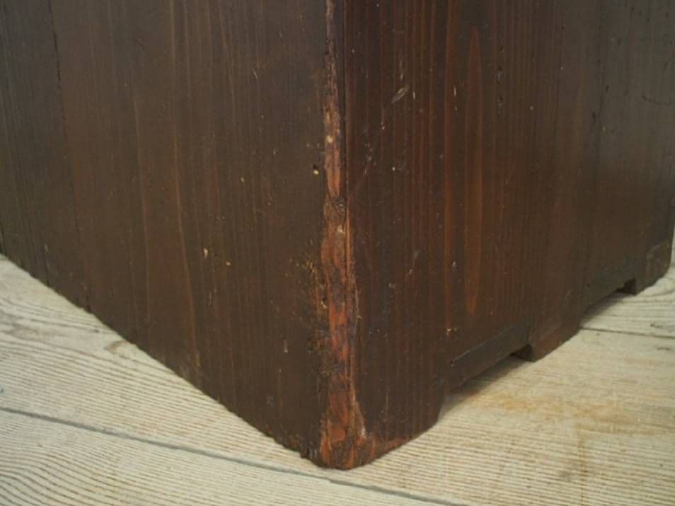 1076 アンティーク ケンドン扉の収納棚 飾り棚 オープンラック レトロ