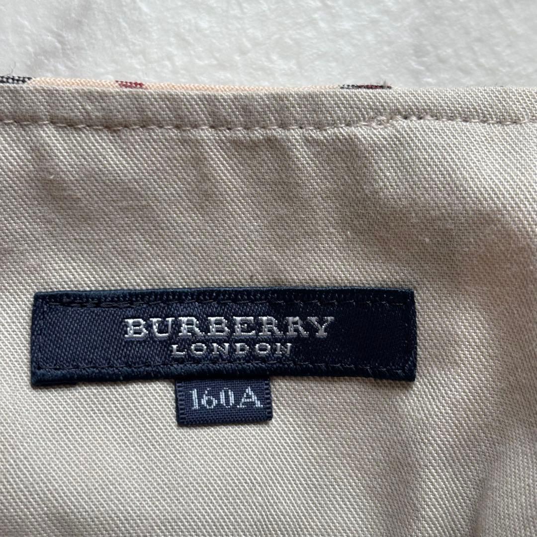 バーバリーロンドン ラップ風 プリーツスカート ベージュ ノバチェック