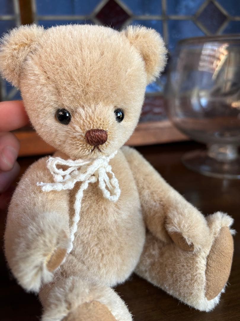 作家作品 テディベア アルパカ使用 ダブルジョイント　表情豊かな一点物