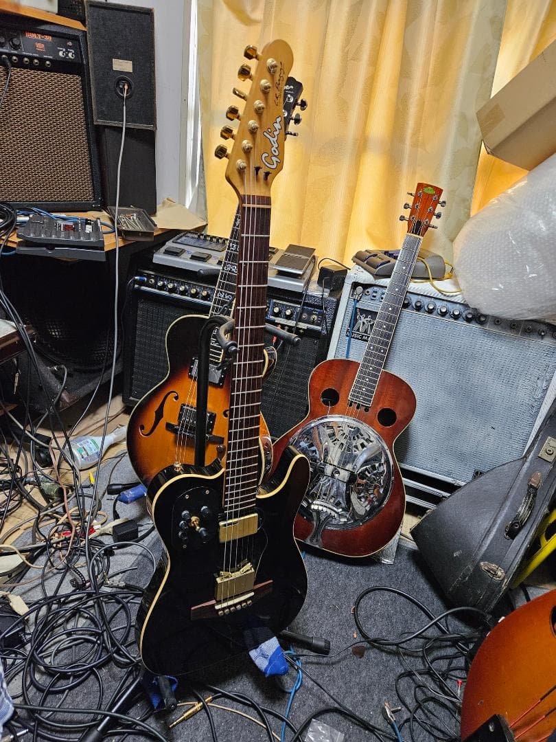 超メルカリ市!!Godin acousticaster レース他改良多！ 動画！