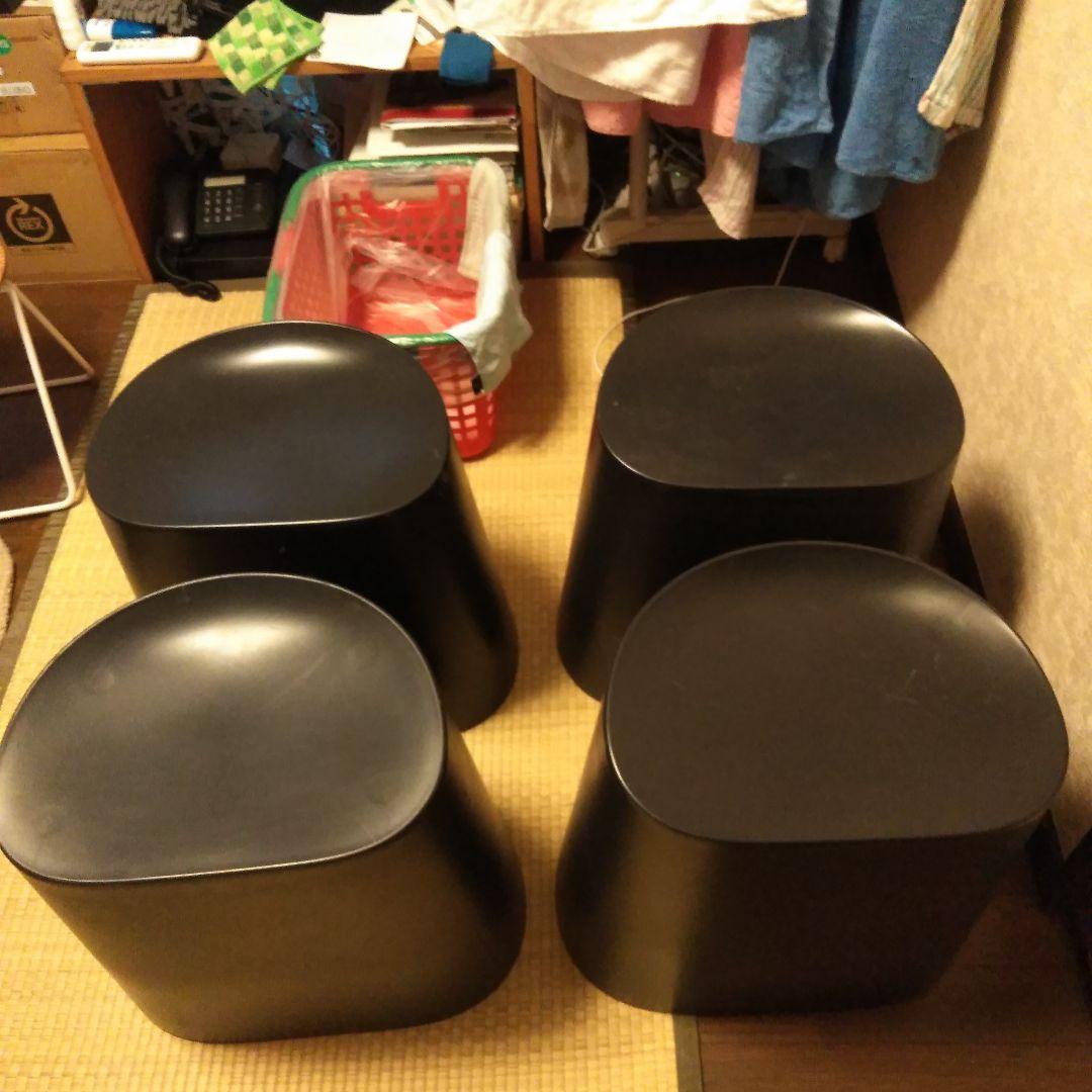 【ユチ】無印良品プリプロレンスタッキングスツール4個セット