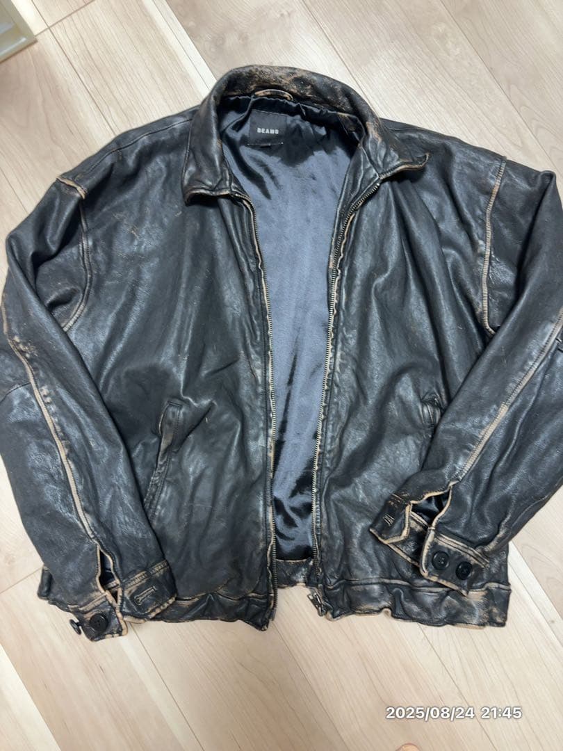 Mサイズ】BEAMS レザージャケット / 2024 / ユーズド加工