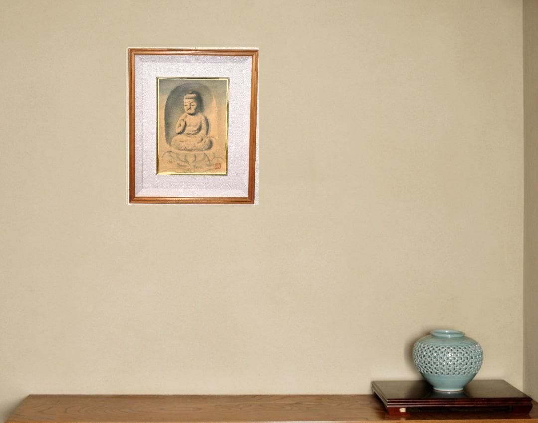 【真筆】穐月 明 野の佛 額 共シール　４号