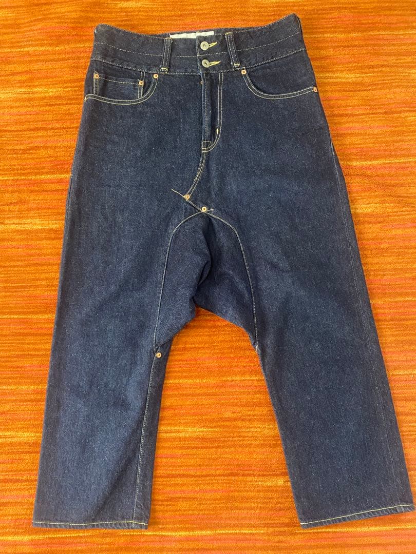 FUMITO GANRYU ガンリュウ デニム サルエル パンツ M インディゴ FUMITO GANRYU ガンリュウ デニム サルエル パンツ M インディゴ