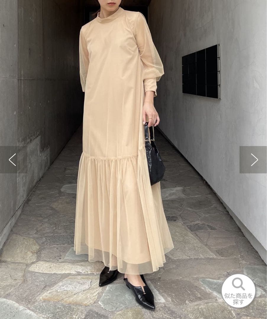 チュールハイネックワンピース CAPRICIEUX LE'MAGE