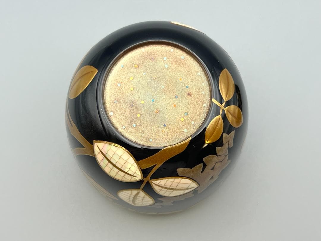 大棗 月に萩 内銀地平目 英文作 共布 共箱付き 作家物 茶道具 未使用