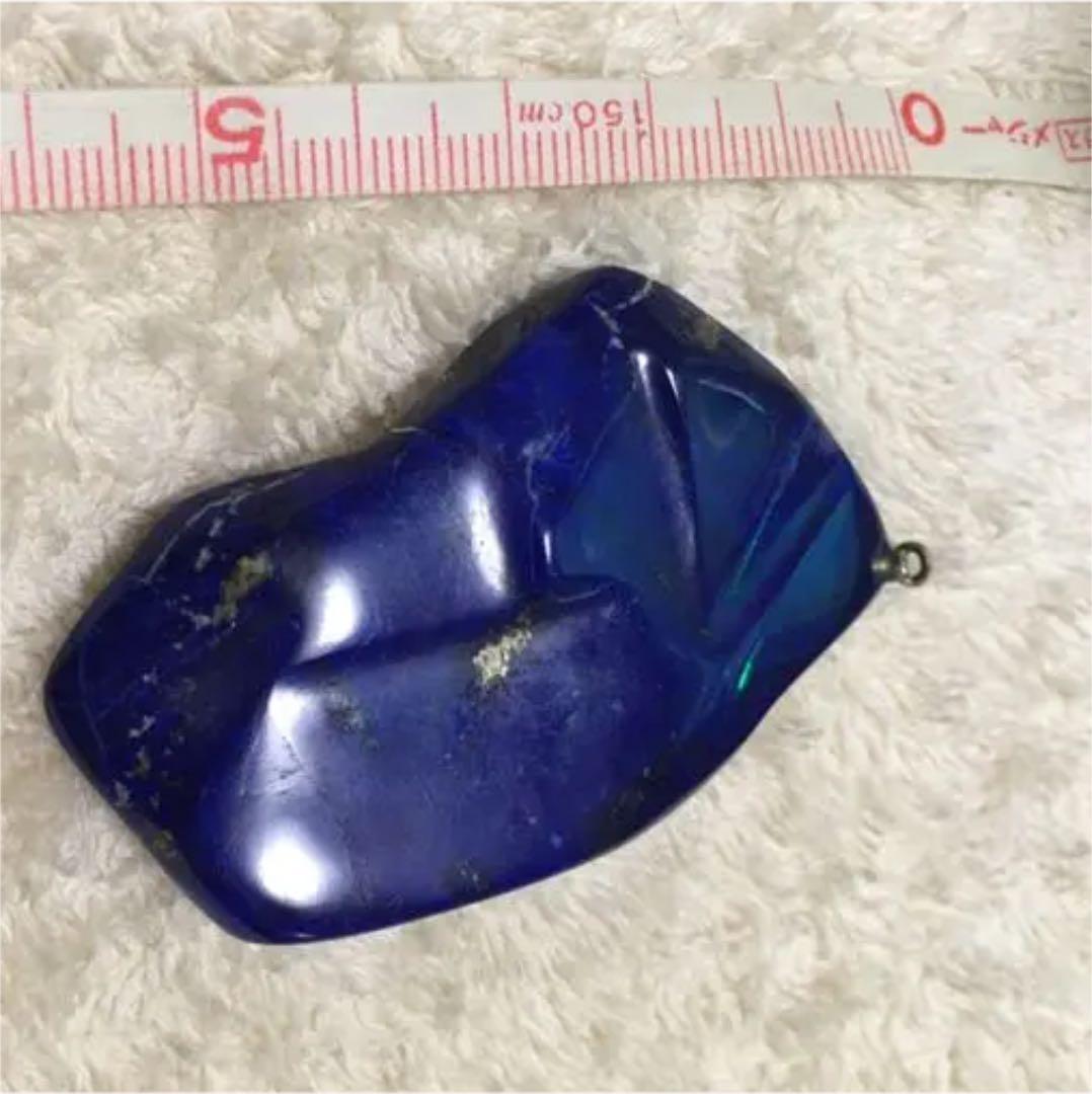 ラピスラズリとアクアマリン ペンダント 濃紺 パイライト 天然石