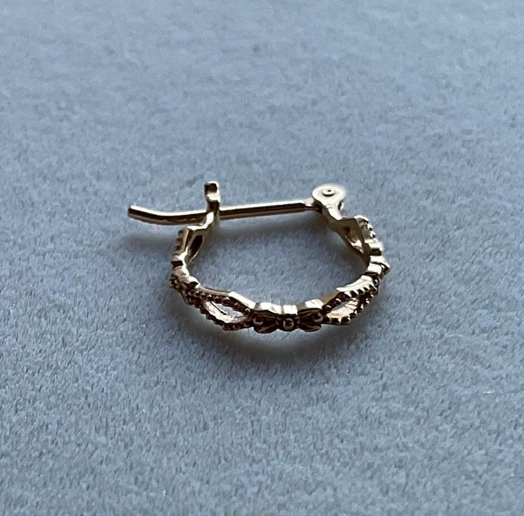 agete フープ ピアス K18 片耳