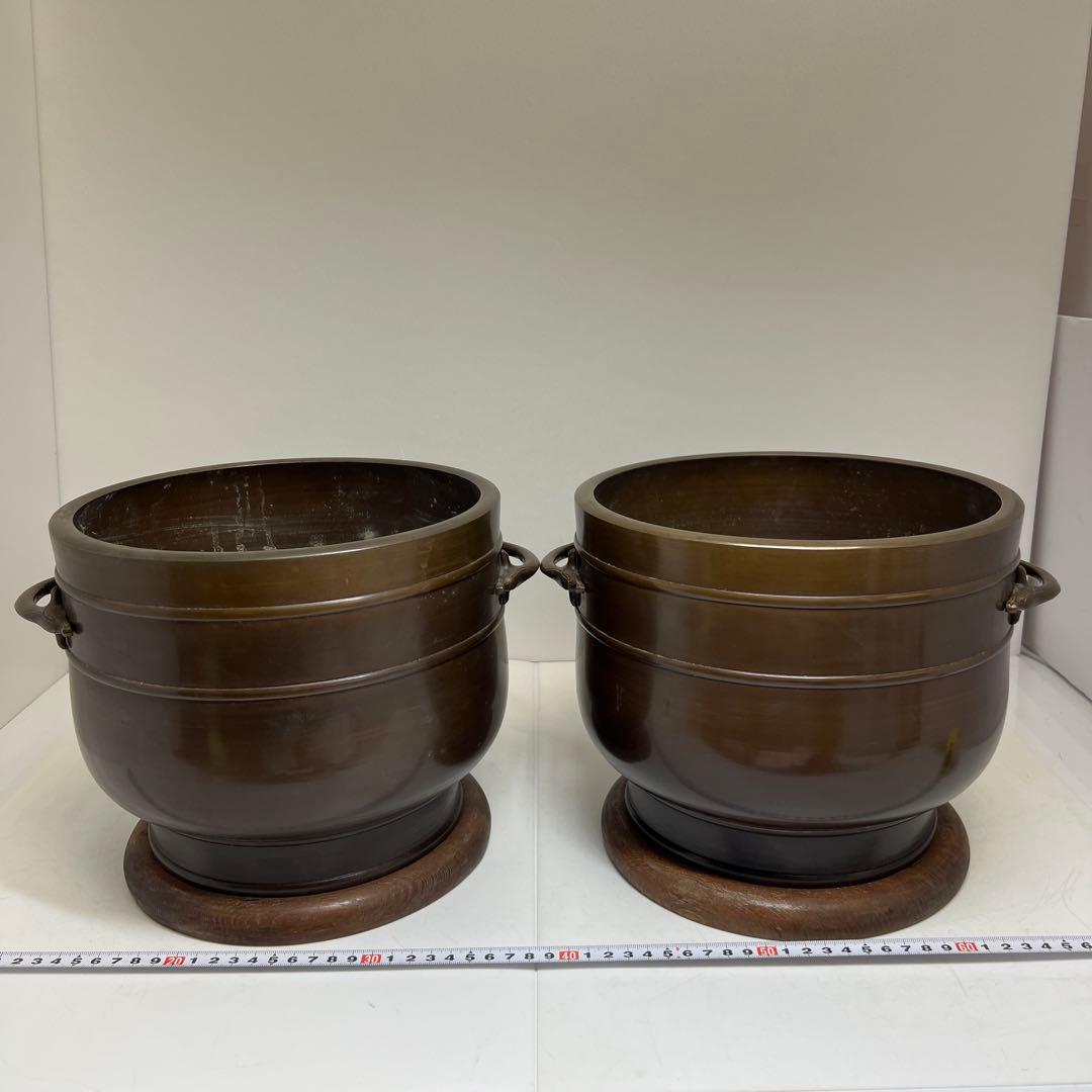 金谷五郎三郎 宣徳銅 火鉢一対 共箱 7504g 東Y8-0108①トヒチサ - メルカリ