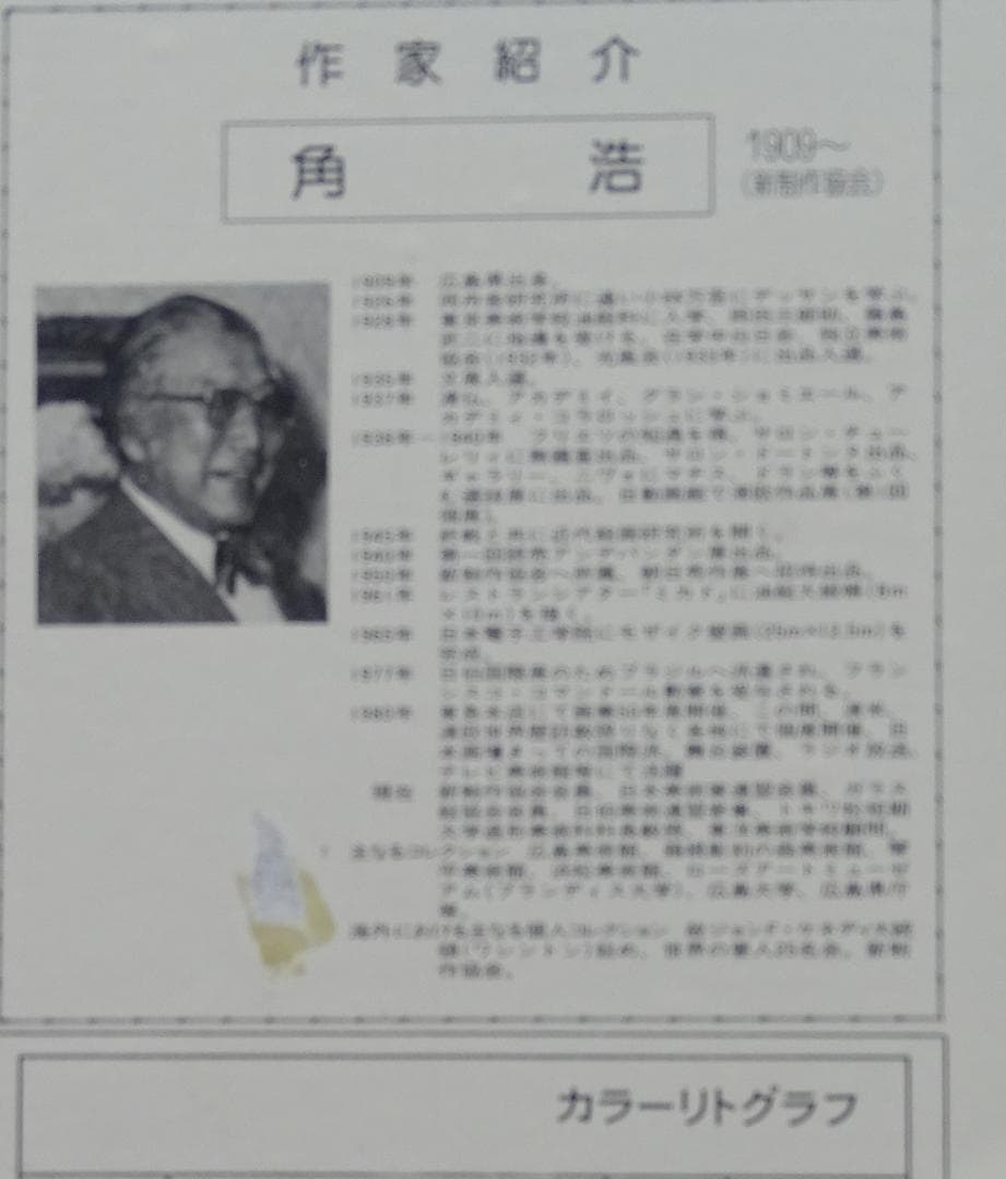 作者名：角 浩・画題：ドンキホーテ・技法：リトグラフ限定（125／300）